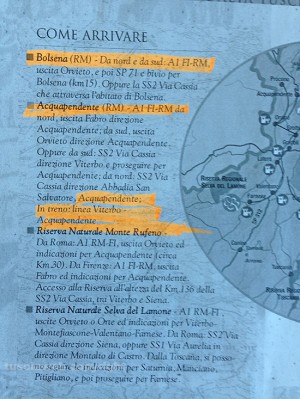 La brochure di VisitLazio che colloca Bolsena e Acquapendente in provincia di Roma