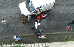 Soriano nel Cimino - Incidente - Fiorino contro scooter