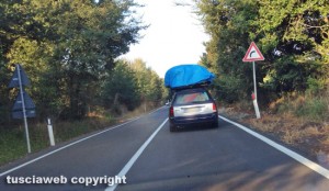Auto stracarica sulla Orte/Civitavecchia direzione porto