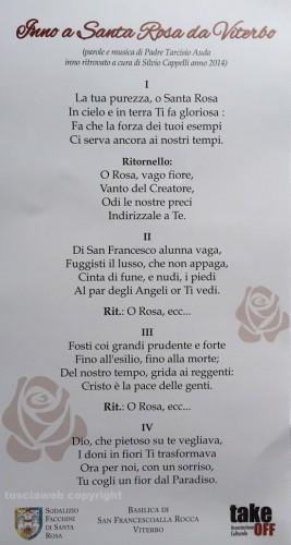 L'inno a Santa Rosa