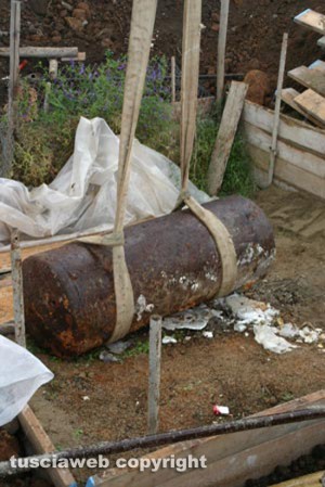 La grande bomba ritrovata a Viterbo