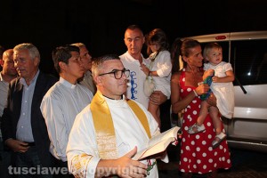 Macchina di santa Rosa - Gloria a san Sisto  - La benedizione della statua