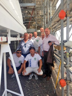 Santa Rosa - Il presidente Mazzola con Ascenzi, Fiorillo e il suo staff
