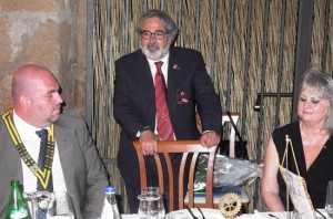 Civita Castellana - Rotary club - L'assistente governatore Giovambattista Mollicone