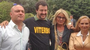 Matteo Salvini con Ciucciarelli, Grilli e Tombolini