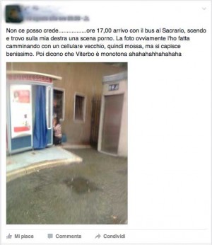 Il post Su Facebook sulla Fellatio al Sacrario