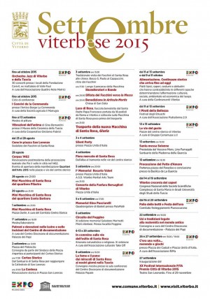 Il programma del Settembre Viterbese - Clicca sull'immagine per ingrandire