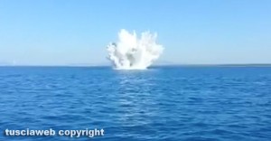 Tarquinia - La bomba viene fatta brillare