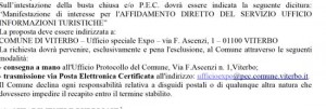 Comune - L'avviso con l'indirizzo Pec sbagliato