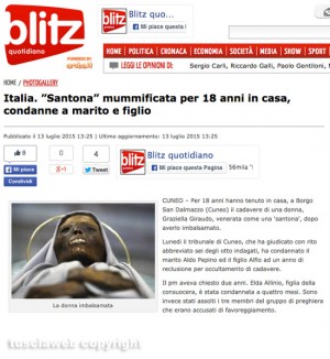 L'articolo del quotidiano Blitz