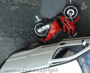 Soriano nel Cimino - Incidente - Fiorino contro scooter