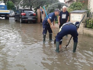 Tarquinia - Allagamenti - I volontari dell’Aeopc al lavoro