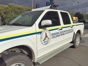 L'autobotte della protezione civile