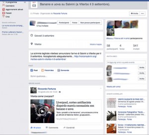 Banane e uova su Salvini - L'evento su Facebook