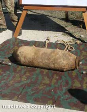 Trovata a Orte una bomba delle seconda guerra mondial