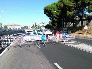 Viterbo - Polizia locale sulla Tangenziale 