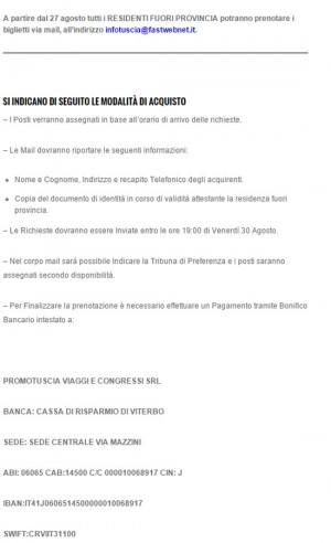 Viterbo - Il sito di Promotuscia senza informazioni