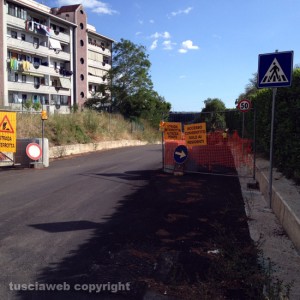 I lavori in strada ponte Sodo