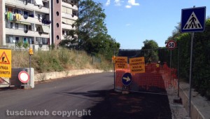 I lavori in strada ponte Sodo