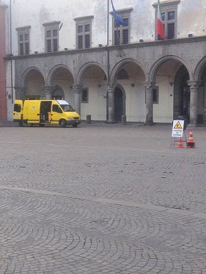 Viterbo - Pulizia straordinaria a piazza del Plebiscito