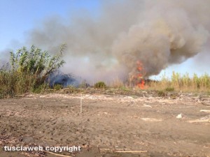 Tarquinia - Incendio a Marina Velca
