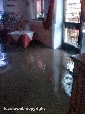 Il ristorante Salicicchia allagato