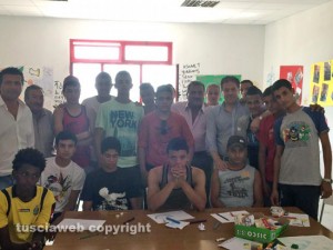 Tessennano - Il consigliere Panunzi (Pd) in visita al centro 