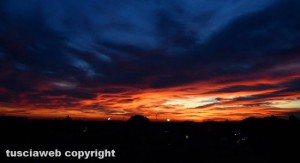 Viterbo - Tramonto su Santa Barbara