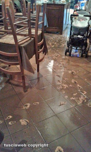 Il ristorante Salicicchia allagato
