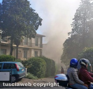 Montefiascone - In fiamme appartamenti nel centro storico