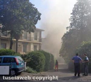 Montefiascone - In fiamme appartamenti nel centro storico