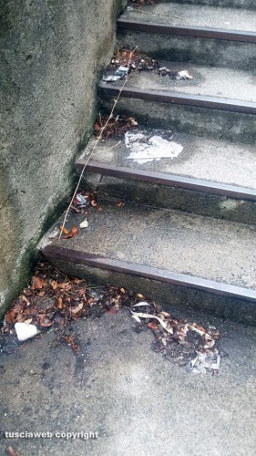 Bagnaia - La scalinata che collega viale Fiume alla scuola