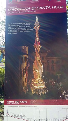 Milano - Il cartello della macchina di santa Rosa a Expo