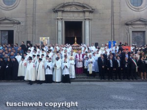 Viterbo - Santa Rosa - Corteo storico 2015 - Il vescovo Fumagalli