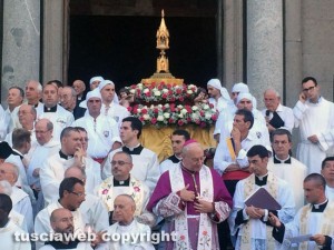 Viterbo - Santa Rosa - Corteo storico 2015 - Il vescovo Fumagalli