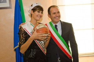 Montalto di Castro - Alice Sabatini e il sindaco Sergio Caci