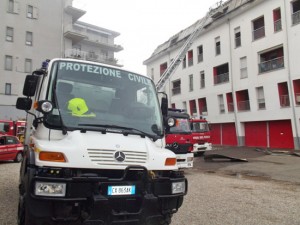 Montefiascone - In fiamme tetto nel centro storico