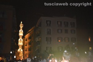 Viterbo - Santa Rosa - Il lancio del fumogeno