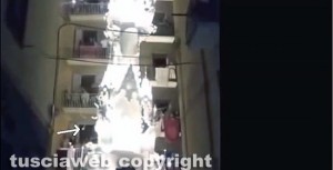 Viterbo - Santa Rosa - Sulla sinistra indicato dalla freccia il fumogeno
