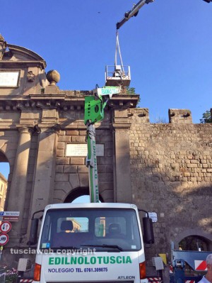 Viterbo - La Edilnolo sul posto a porta Fiorentina