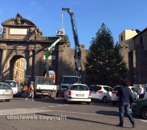 Viterbo - La Edilnolo sul posto a porta Fiorentina