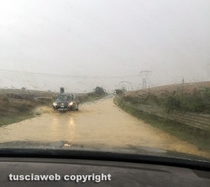 Maltempo - Strade allagate a Civitavecchia