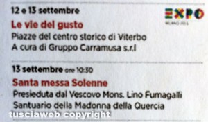 Settembre viterbese - Il cartellone