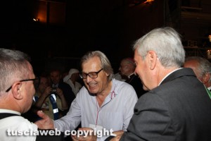 Macchina di santa Rosa - Vittorio Sgarbi con il sindaco Michelini