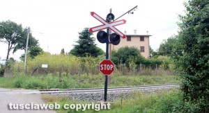 Passaggio a livello in strada Ellera