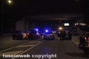 Viterbo - Incidente sulla Tuscanese - Le pattuglie della polstrada