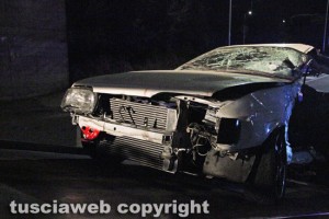 Viterbo - Incidente sulla Tuscanese - L'auto coinvolta