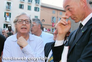 Macchina di santa Rosa - Vittorio Sgarbi con Raffaele Ascenzi