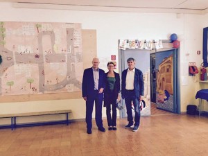  Il sindaco Mazzola e l’assessore Celli in visita alle scuole per il primo giorno di lezione