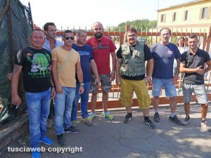 Viterbo - Gli operai della cava sulla Tuscanese
